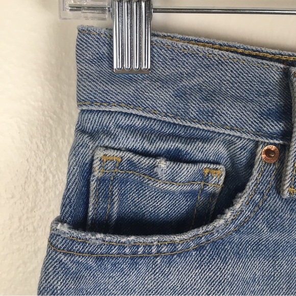 BDG Urban Outfitters Mom High Rise Denim Jean Shorts in Blue - Picture 2 of 10